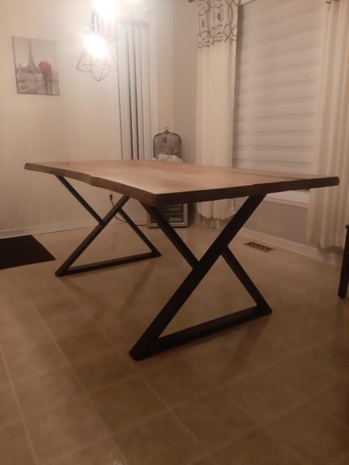 Pattes en X et table de salon sur mesure (6/6)